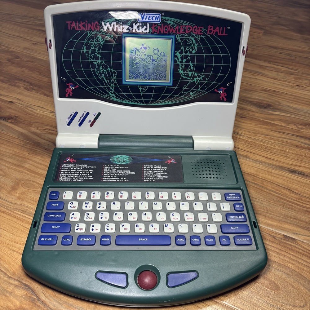 Vtech Talking Whiz Kid Knowledge Ball‎ For Ages Works VINTAGE Learning Notebook